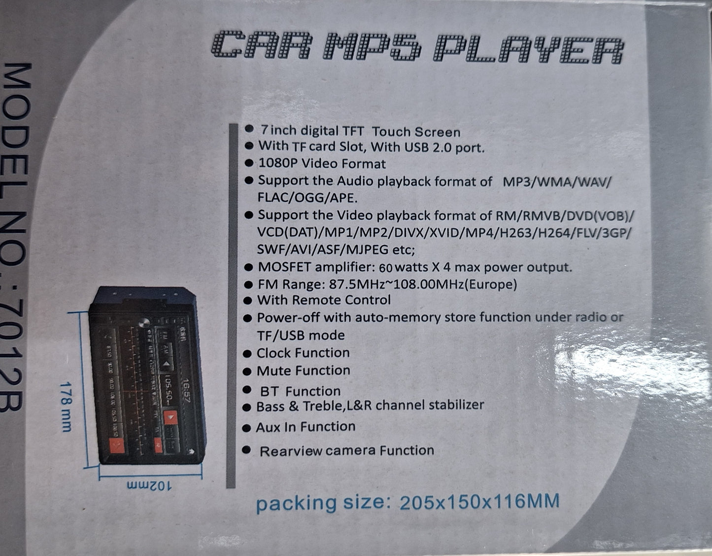Auto-Multimedia 7010B Sistem 7 inča