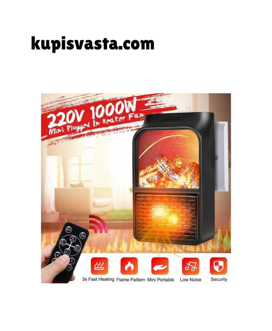 Flame Heater – Ručna grejalica sa efektom plamena sa daljinskim 1000W